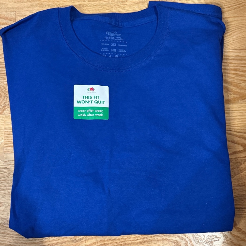 Fruit of the Loom Men's Vibrant Blue Tee